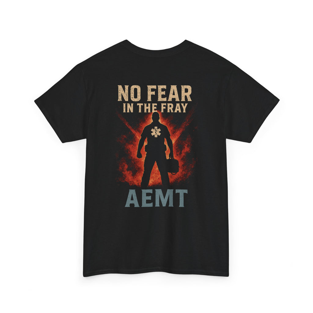 No Fear Heavy Cotton Tee for First Responders, Unisex T-Shirt, Emergency Medical Tee, Gift for EMTs, Casual Everyday Wear