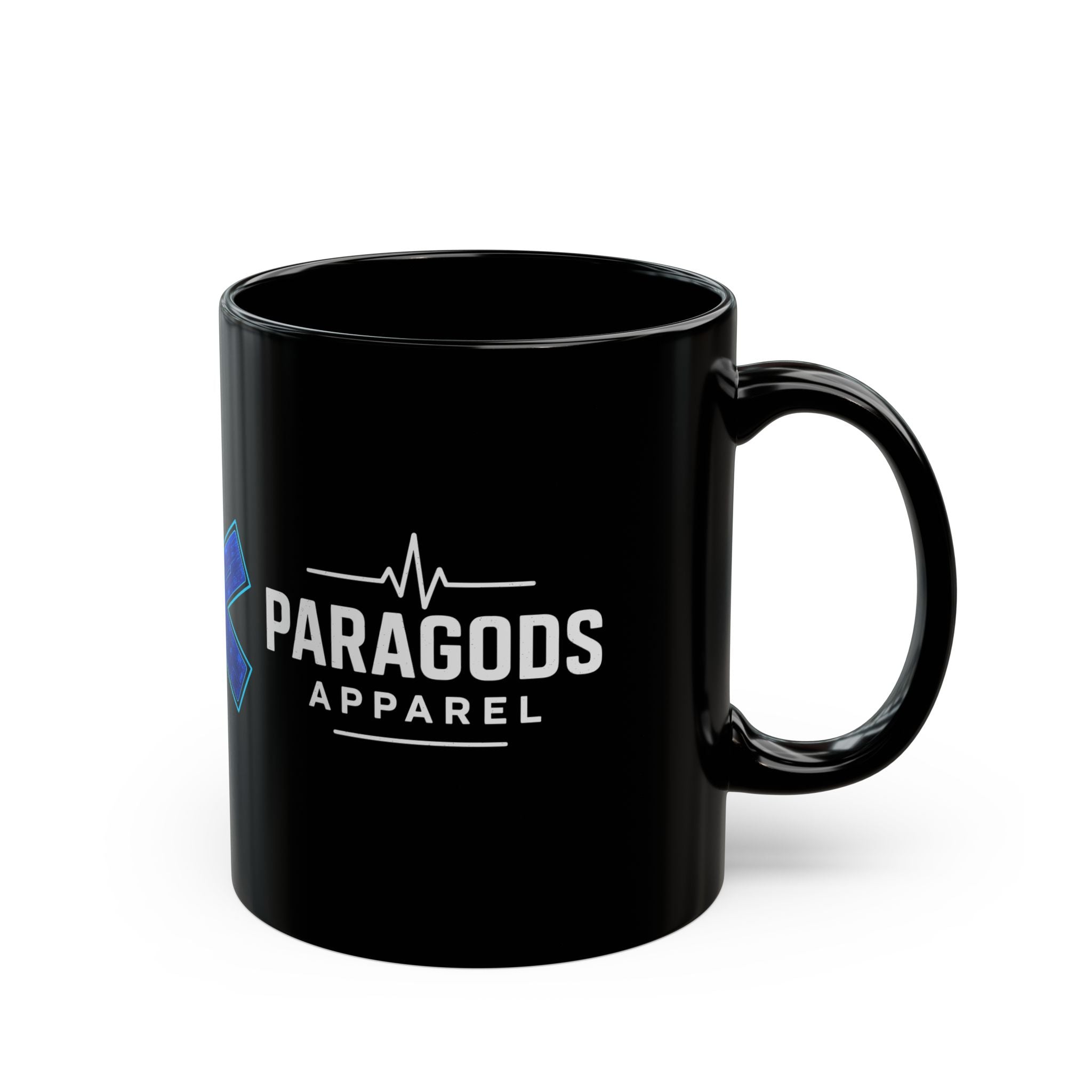 Black Paramedic Mug - Gift for Medics, Coffee Lovers, Emergency Services, Paramedic Appreciation, Blue Star of Life Design