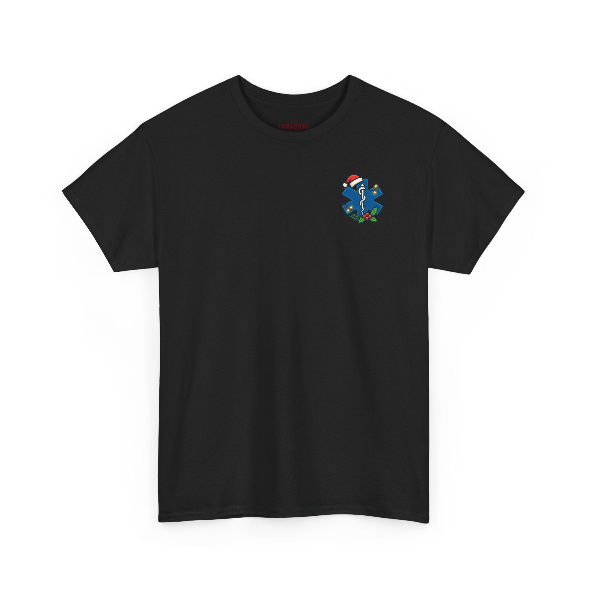 Christmas EMS Heavy Cotton Tee - Perfect Gift for Paramedics, First Responders, Holiday Cheer, Emergency Services, Festive Apparel