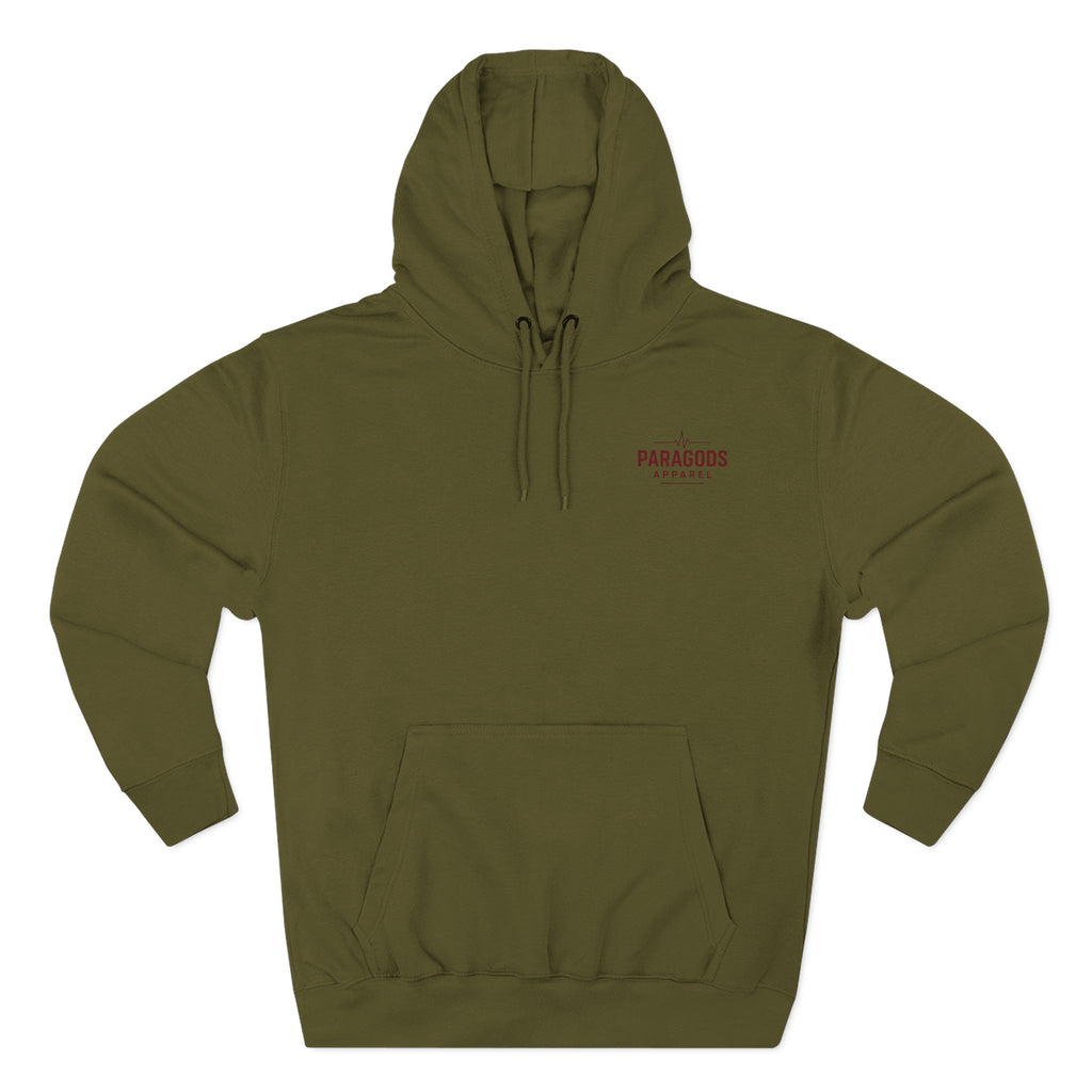 Three-Panel Fleece Hoodie - EMS-CAFFEINATE, DIB, REPEAT Design