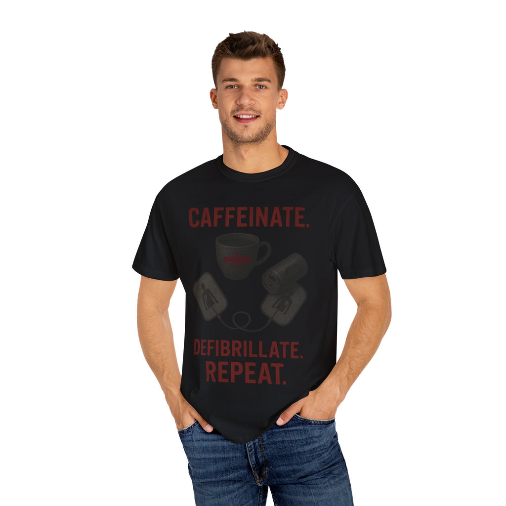 EMS Caffeinate Defibrillate Repeat Unisex T-shirt