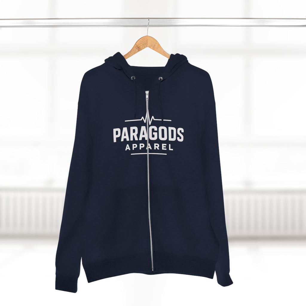 Paragods Logo Zip Hoodie with Unique Design, Casual Wear, Graphic Sweatshirt, Cozy Outerwear, Gift for Her, Gift for Him, Everyday [...]