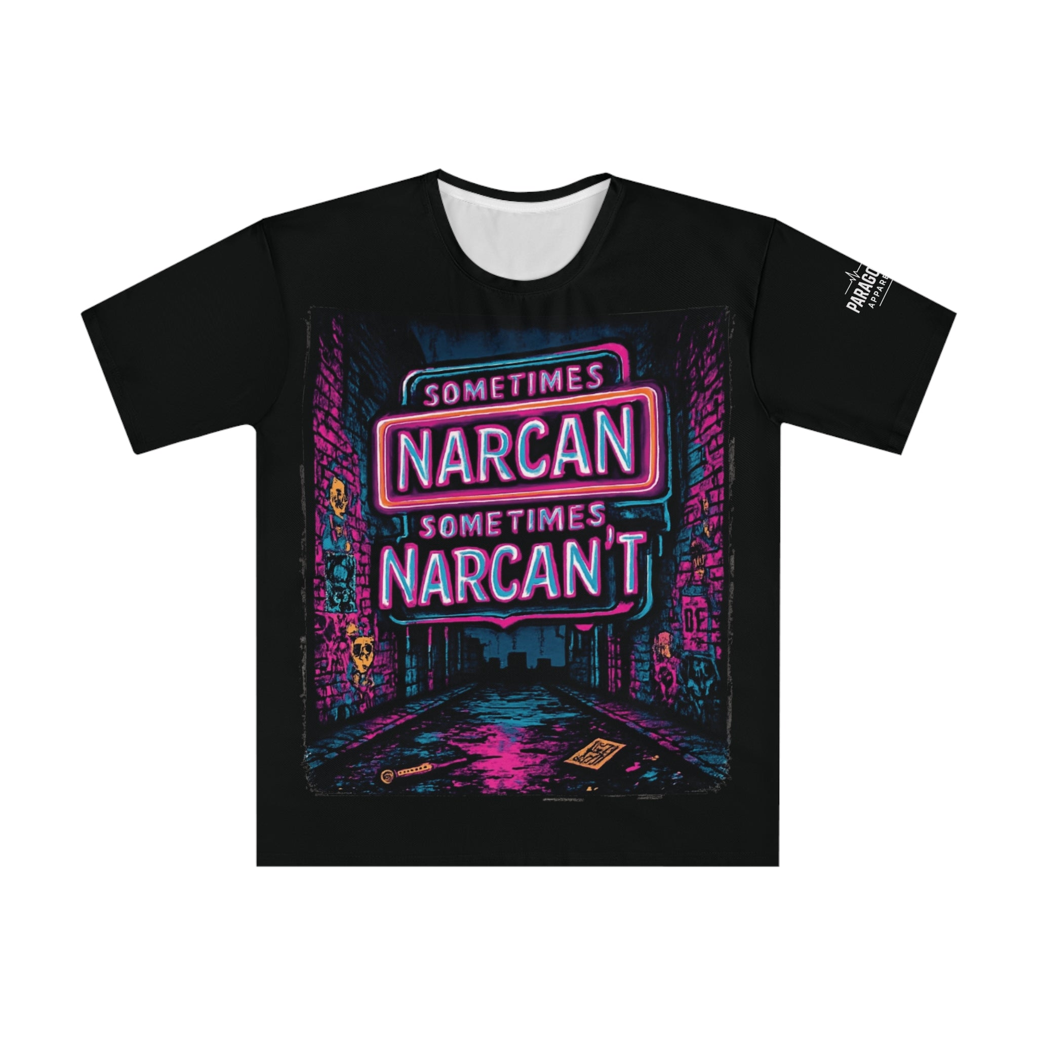 Narcan Graphic T-Shirt with Empowering Quote, Casual Wear, Street Style, Gift for Men, Unique Fashion Tee