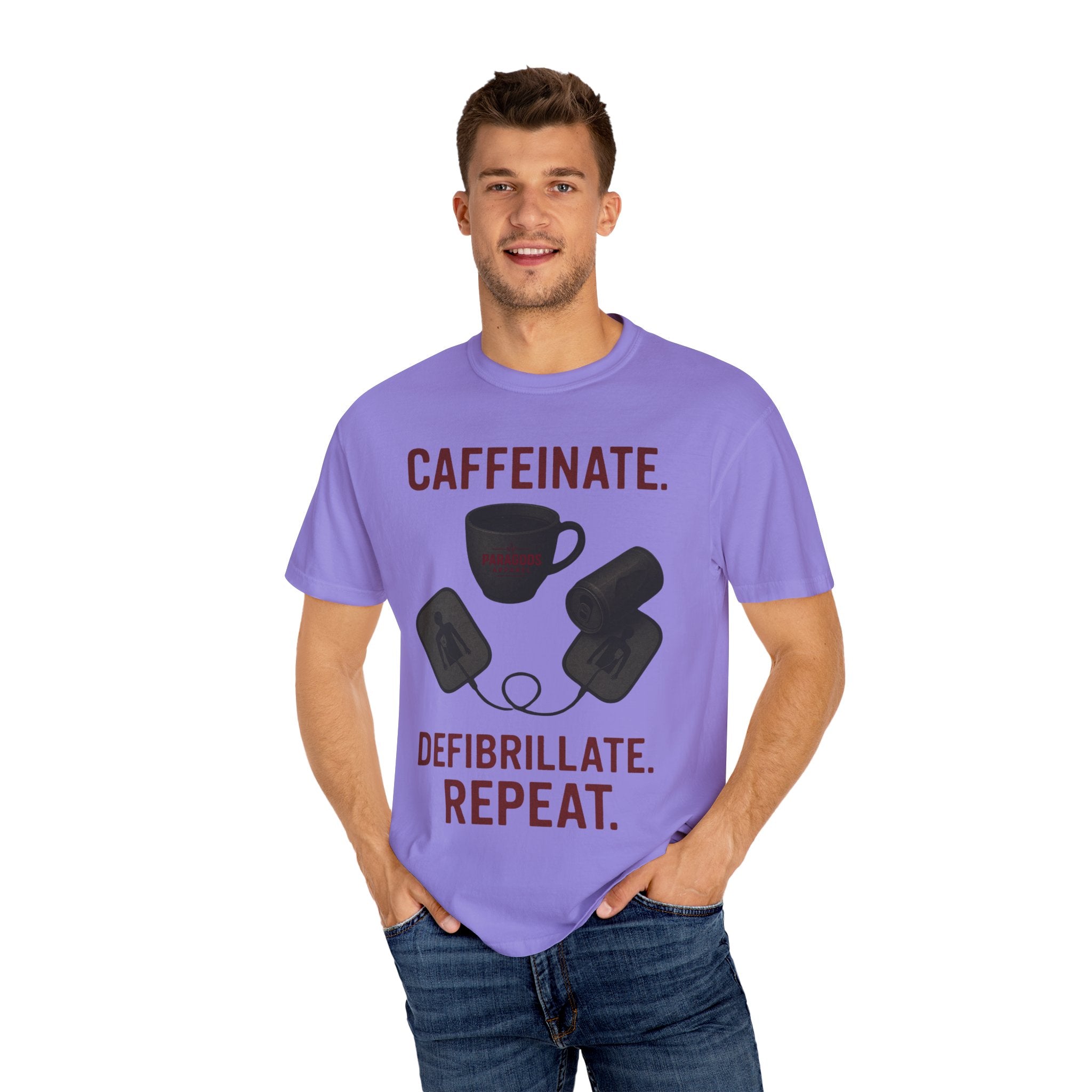 EMS Caffeinate Defibrillate Repeat Unisex T-shirt