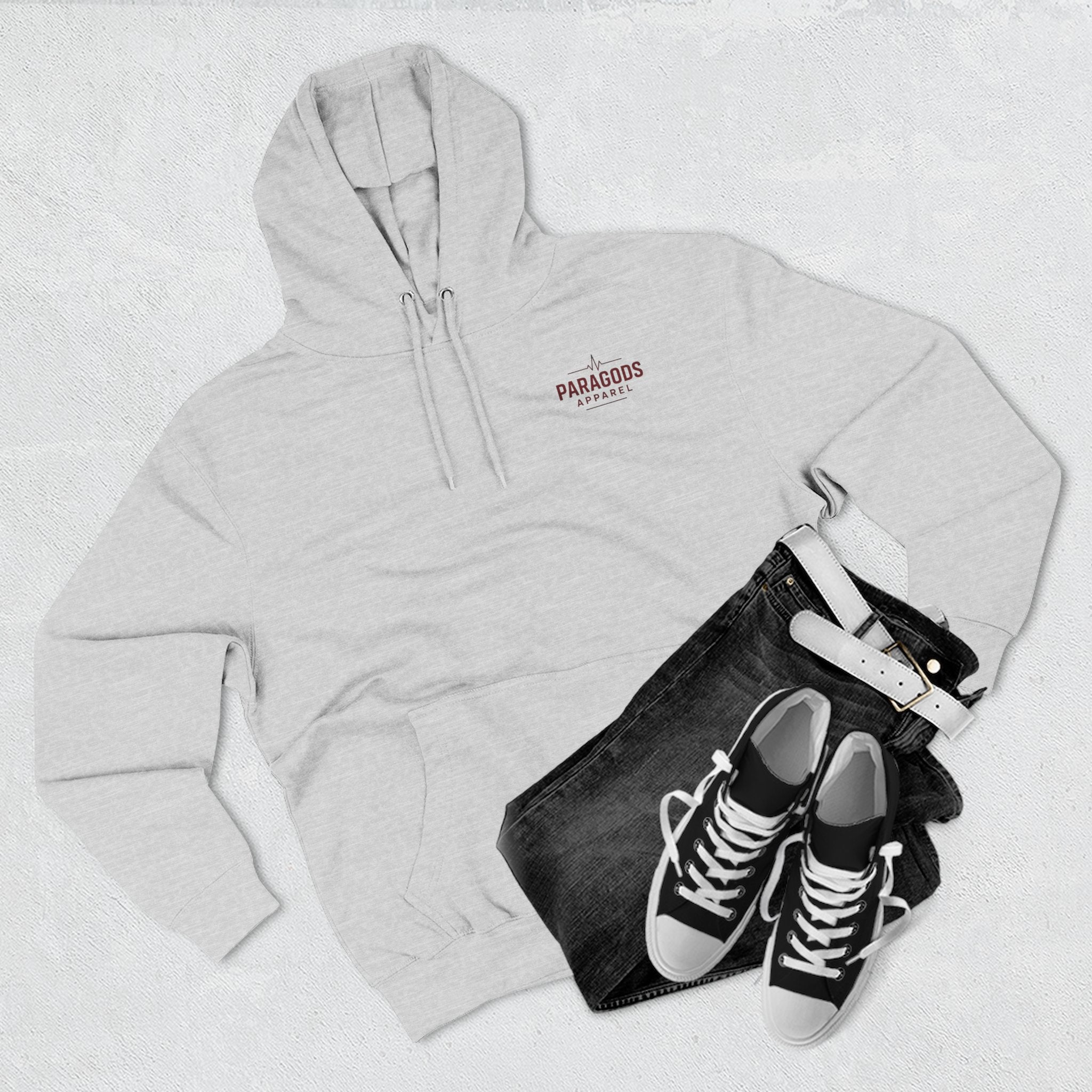 Three-Panel Fleece Hoodie - EMS-CAFFEINATE, DIB, REPEAT Design