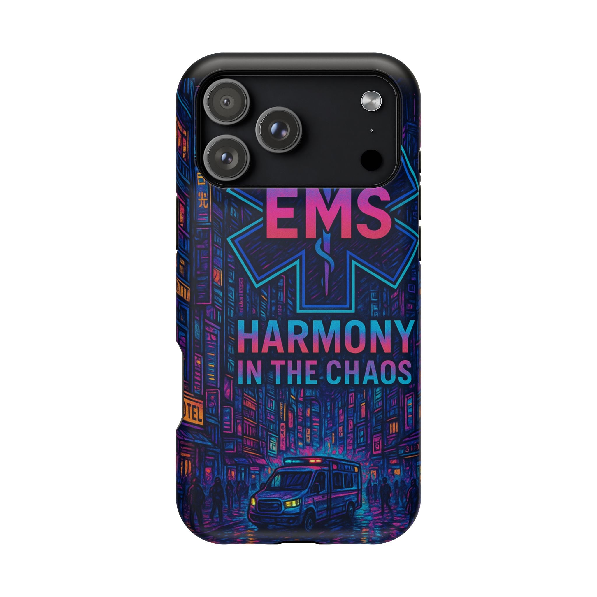 EMS Harmony in the Chaos Impact-Resistant Phone Case, Emergency Services Gift, Durable Phone Cover, Medic Accessories, EMT Merchandise
