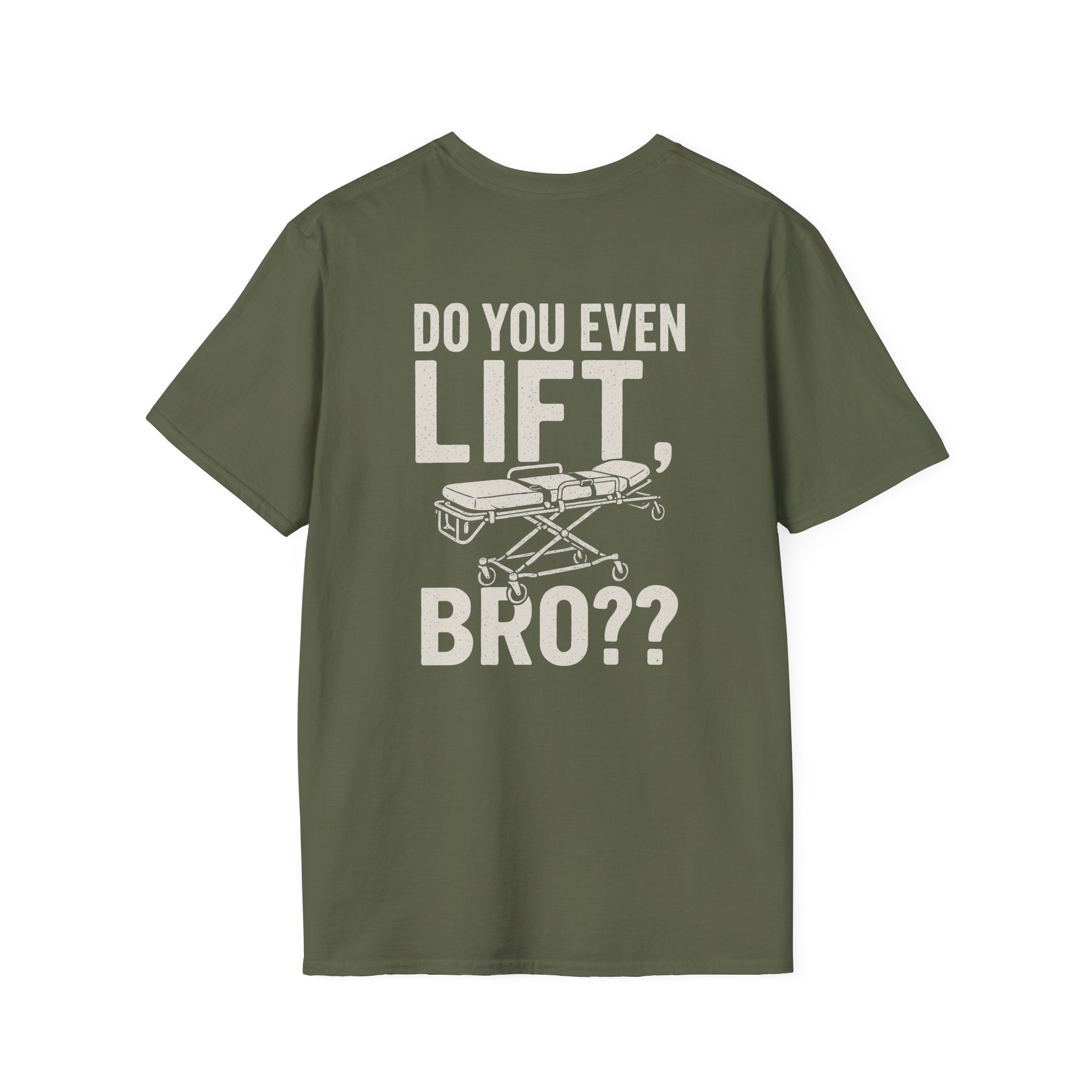 EMS Stretcher T-Shirt — Funny Paramedic Gym Bro Shirt