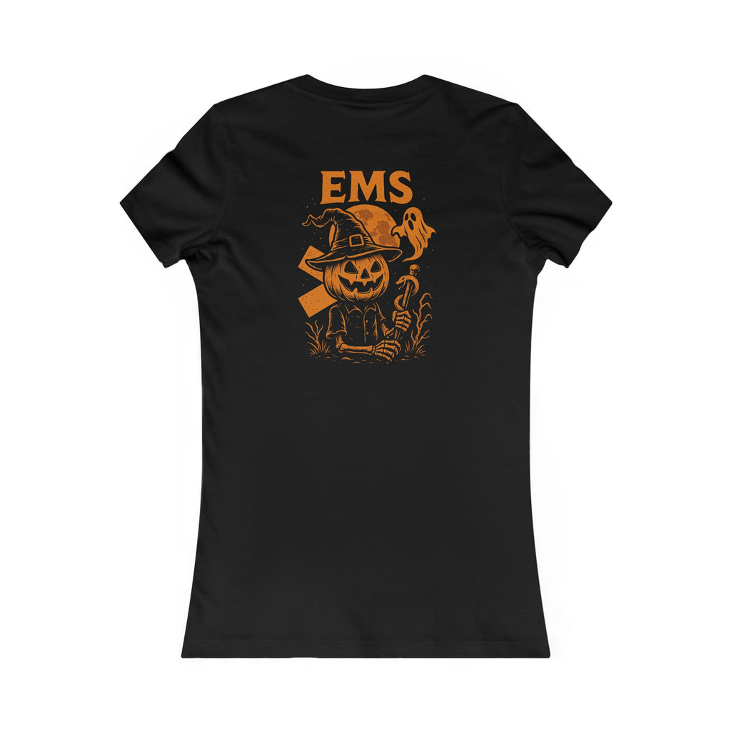 Womens EMS Halloween Tee - Quirky Humor Shirt for Creatives, DIY Enthusiasts, Gift for Crafters, Fun Graphic T-Shirt