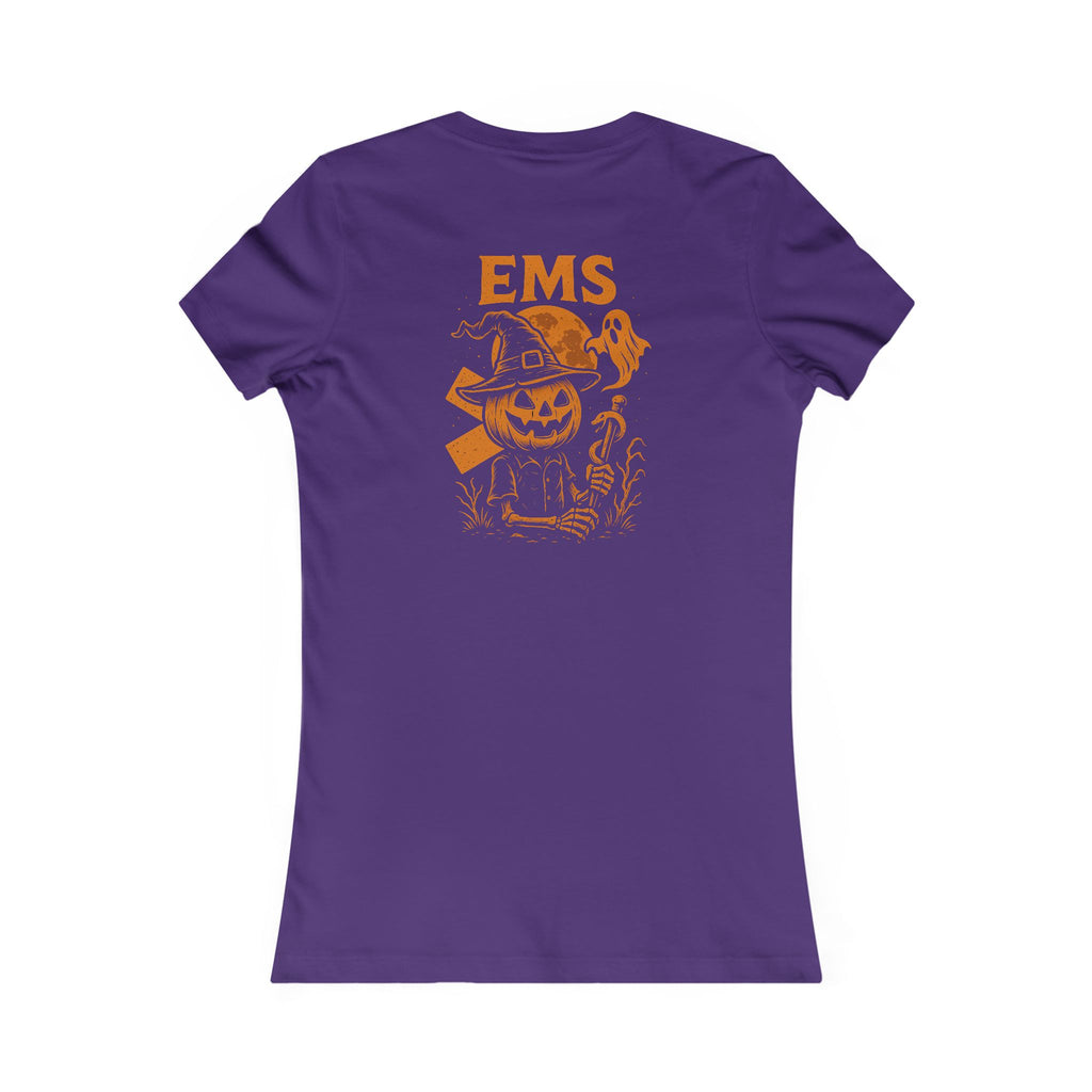 Womens EMS Halloween Tee - Quirky Humor Shirt for Creatives, DIY Enthusiasts, Gift for Crafters, Fun Graphic T-Shirt