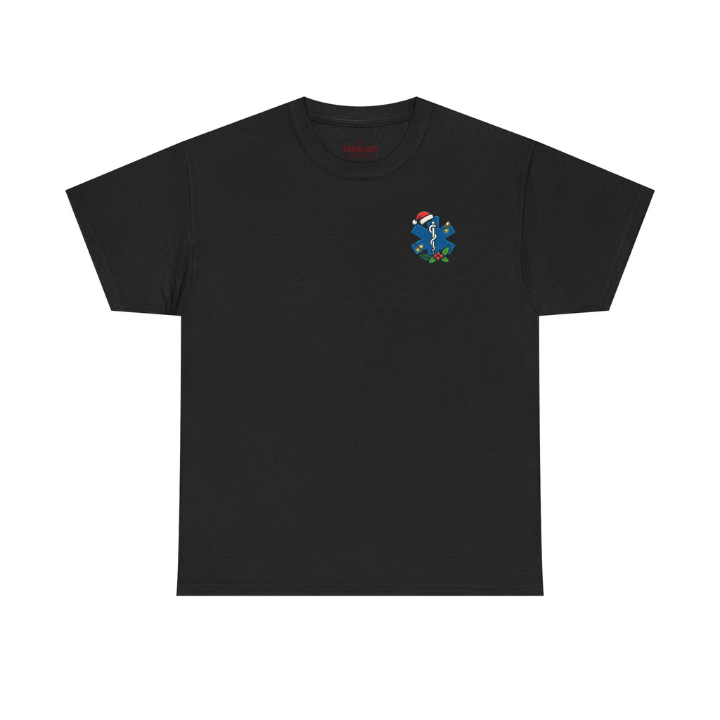 Christmas EMS Heavy Cotton Tee - Perfect Gift for Paramedics, First Responders, Holiday Cheer, Emergency Services, Festive Apparel