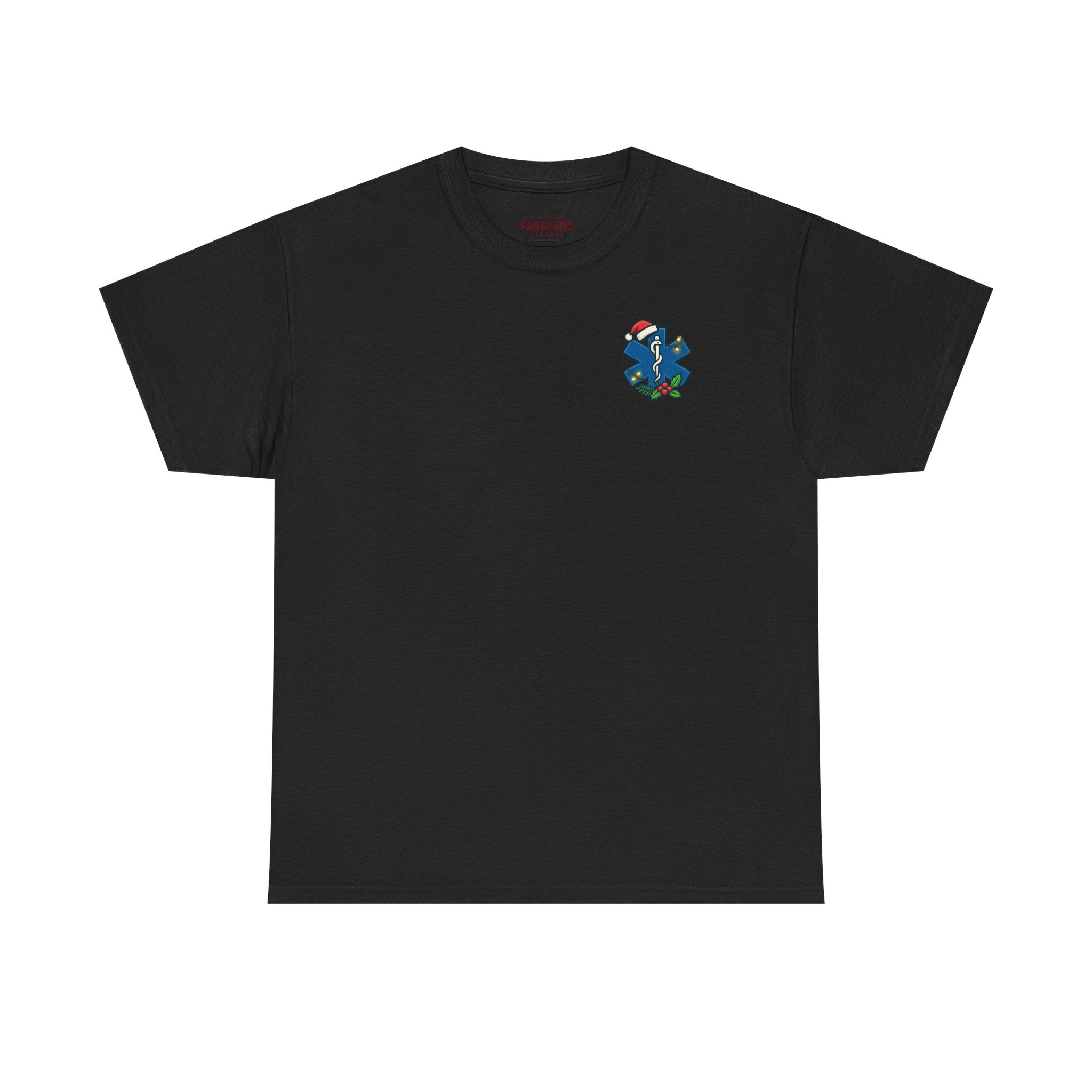 Christmas EMS Heavy Cotton Tee - Perfect Gift for Paramedics, First Responders, Holiday Cheer, Emergency Services, Festive Apparel