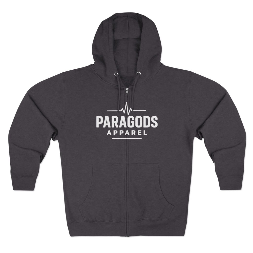 Paragods Logo Zip Hoodie with Unique Design, Casual Wear, Graphic Sweatshirt, Cozy Outerwear, Gift for Her, Gift for Him, Everyday [...]