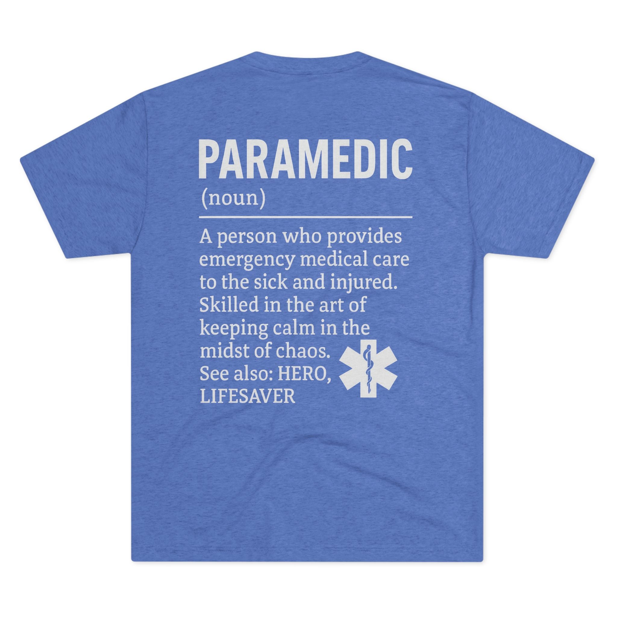 Unisex Paramedic Tribute Crew Tee | Emergency Medical T-Shirt, Hero Apparel, Gift for First Responders, Paramedic Pride, Casual Wear
