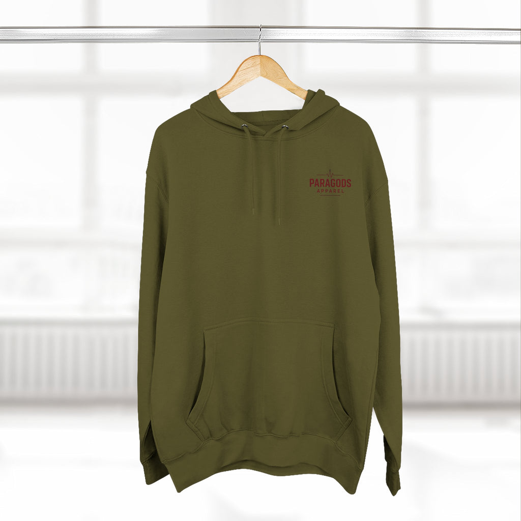 Three-Panel Fleece Hoodie - EMS-CAFFEINATE, DIB, REPEAT Design