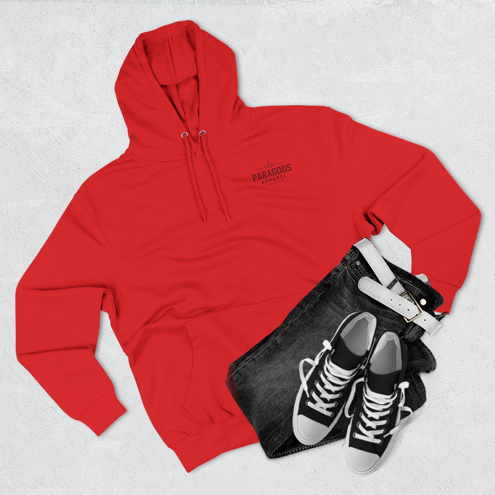 Three-Panel Fleece Hoodie - EMS-CAFFEINATE, DIB, REPEAT Design