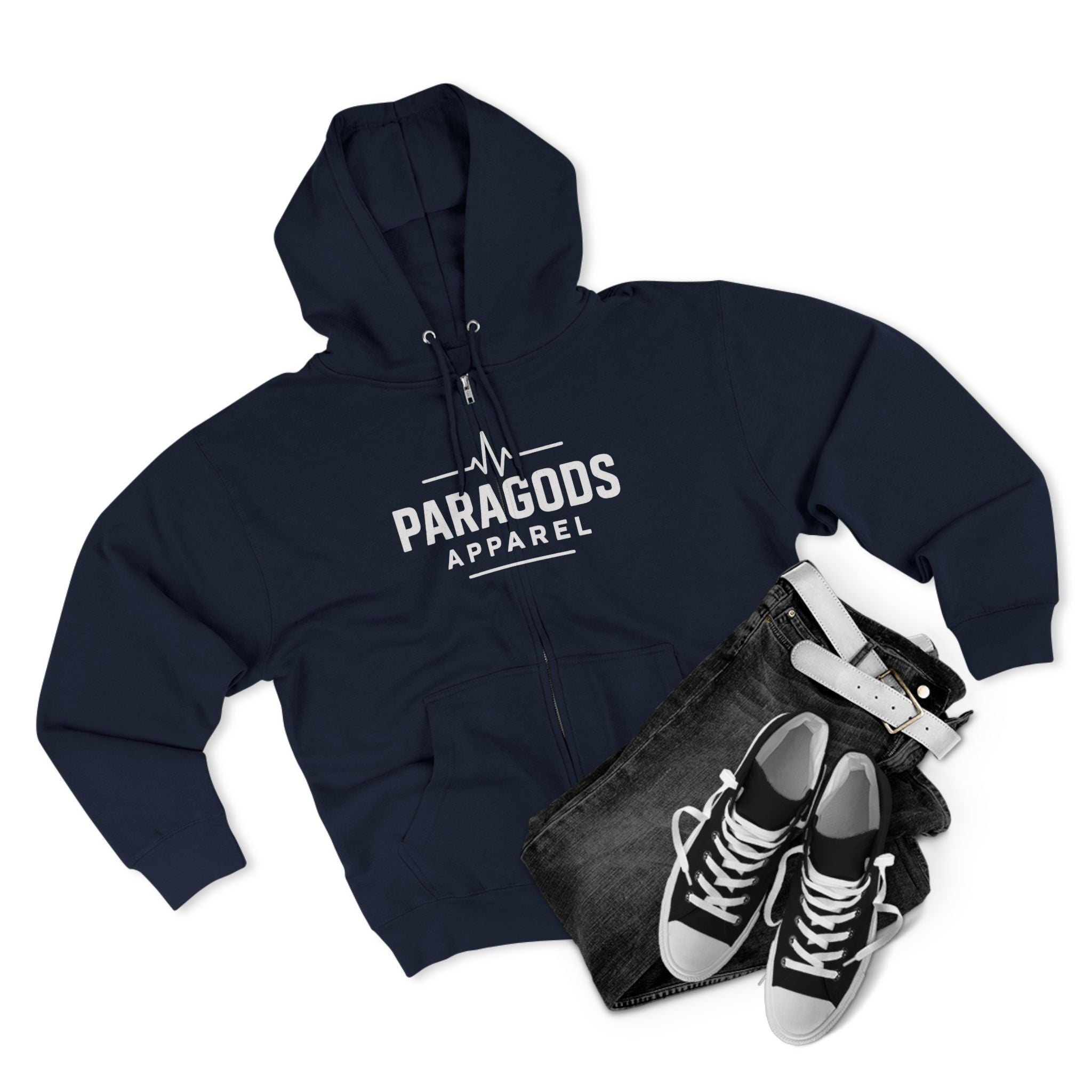 Paragods Logo Zip Hoodie with Unique Design, Casual Wear, Graphic Sweatshirt, Cozy Outerwear, Gift for Her, Gift for Him, Everyday [...]