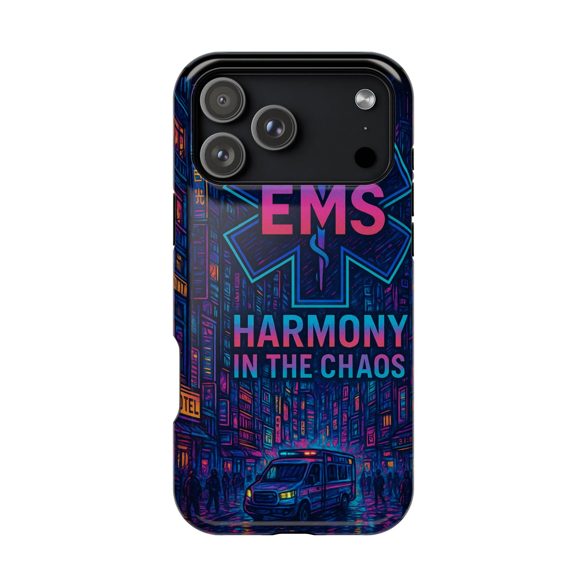 EMS Harmony in the Chaos Impact-Resistant Phone Case, Emergency Services Gift, Durable Phone Cover, Medic Accessories, EMT Merchandise