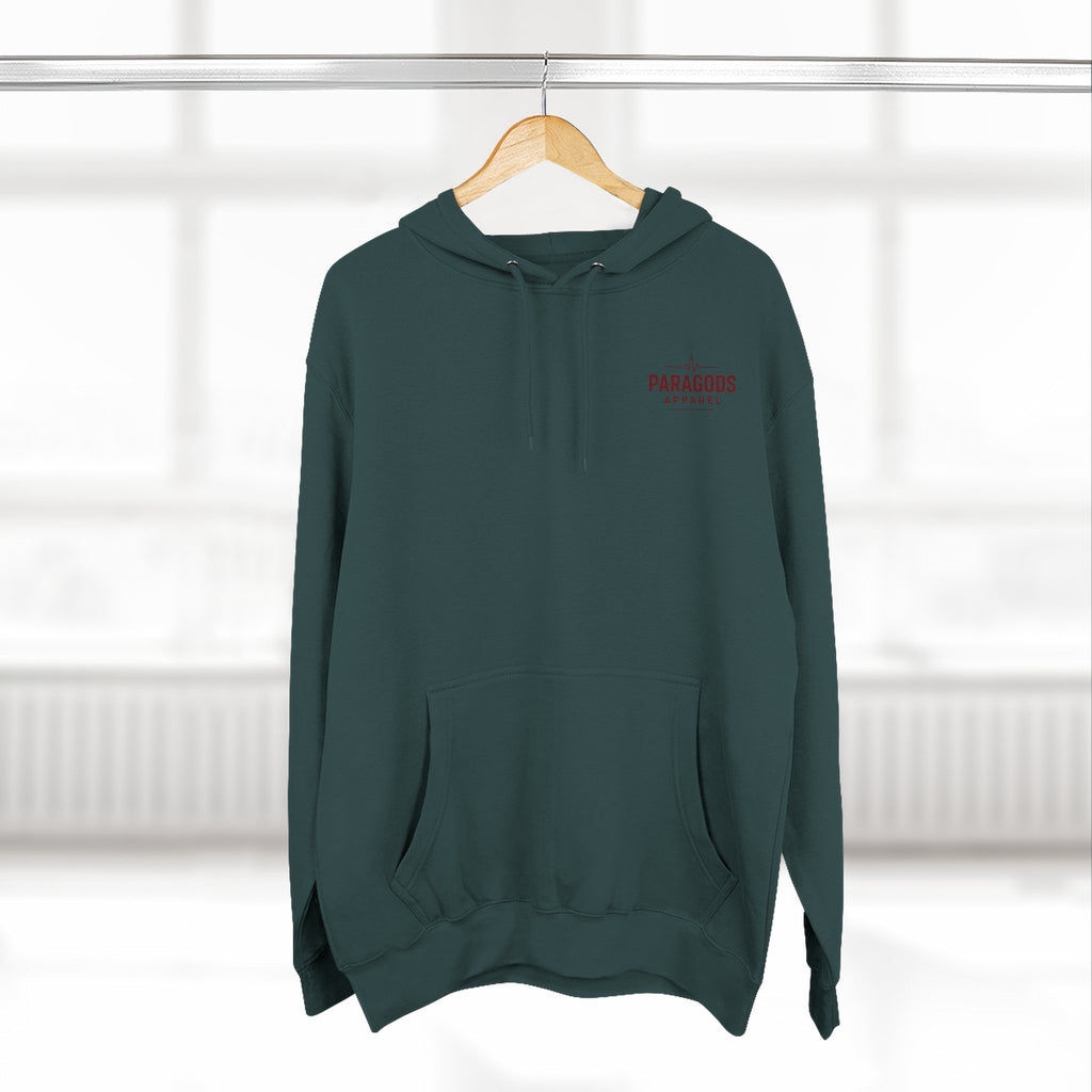 Three-Panel Fleece Hoodie - EMS-CAFFEINATE, DIB, REPEAT Design