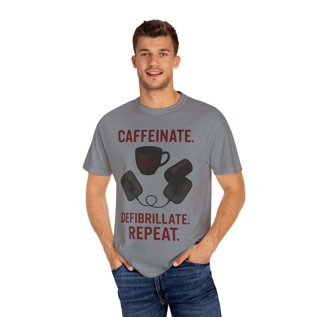 EMS Caffeinate Defibrillate Repeat Unisex T-shirt