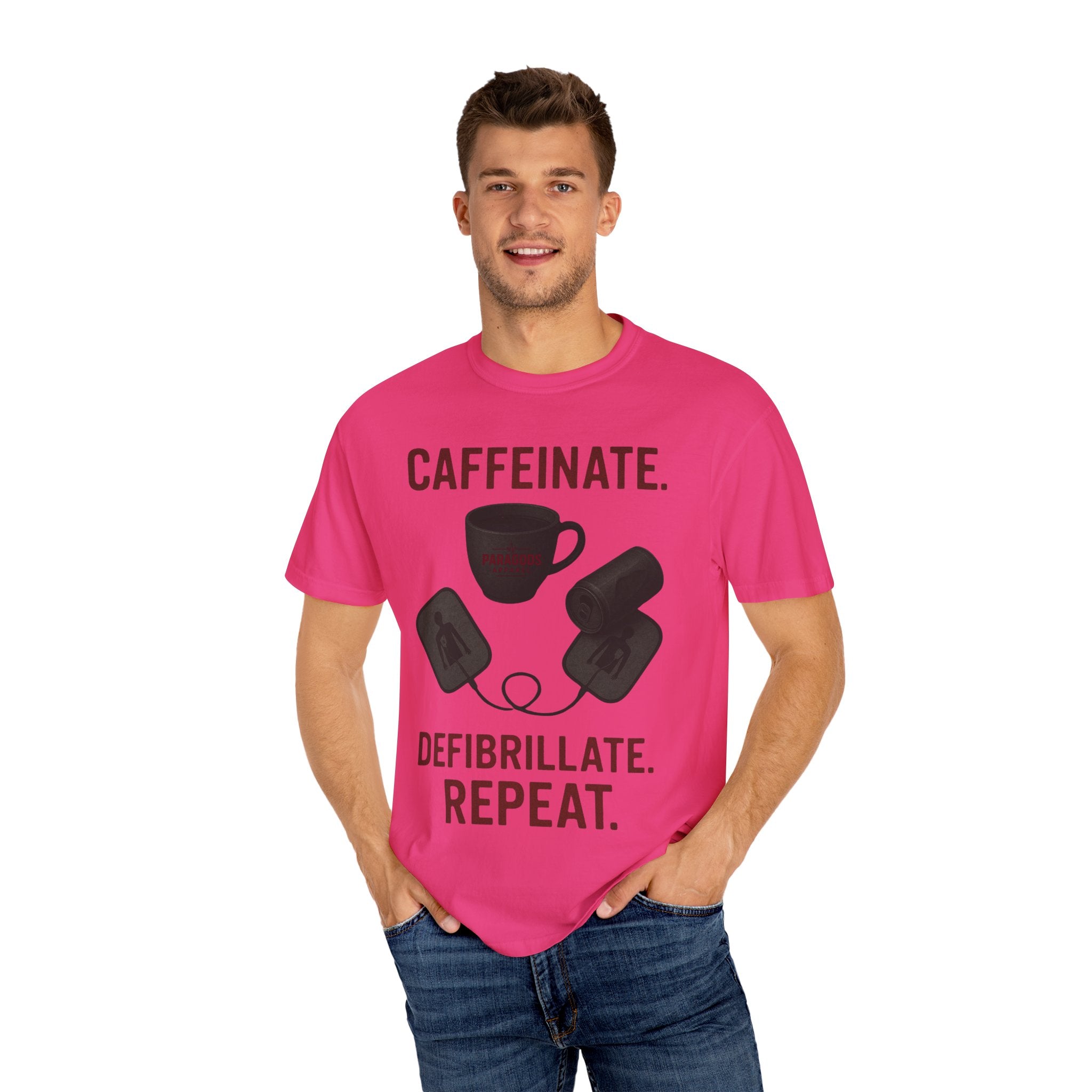 EMS Caffeinate Defibrillate Repeat Unisex T-shirt