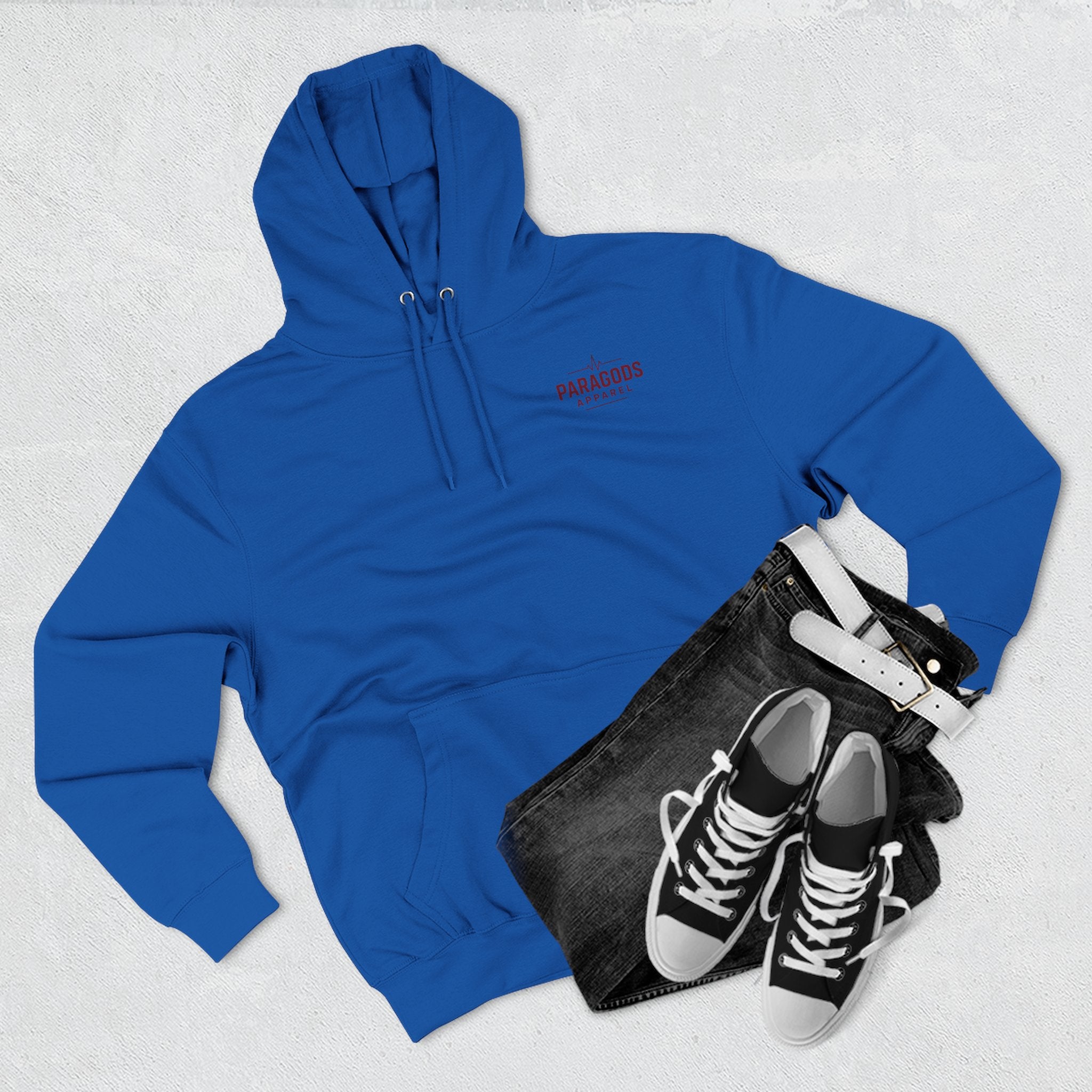 Three-Panel Fleece Hoodie - EMS-CAFFEINATE, DIB, REPEAT Design