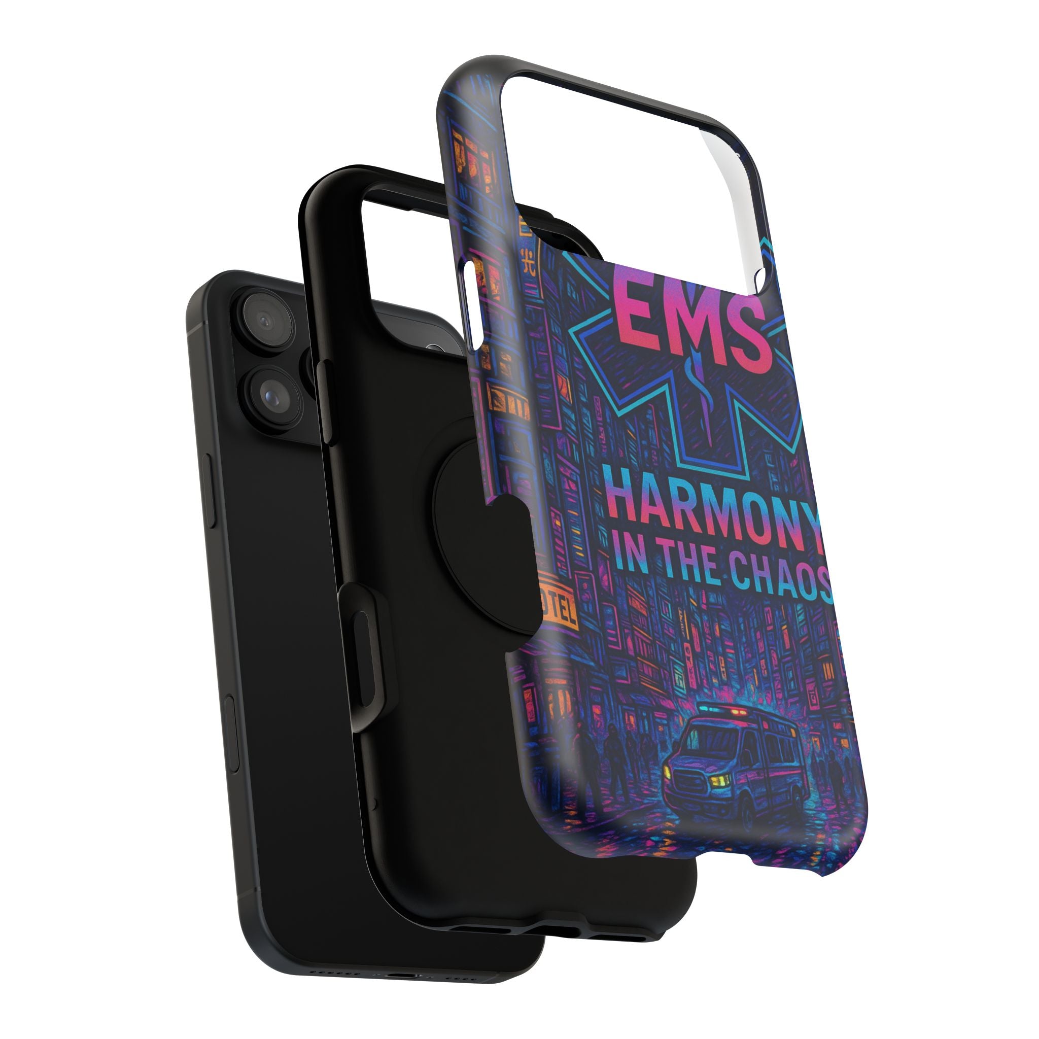 EMS Harmony in the Chaos Impact-Resistant Phone Case, Emergency Services Gift, Durable Phone Cover, Medic Accessories, EMT Merchandise