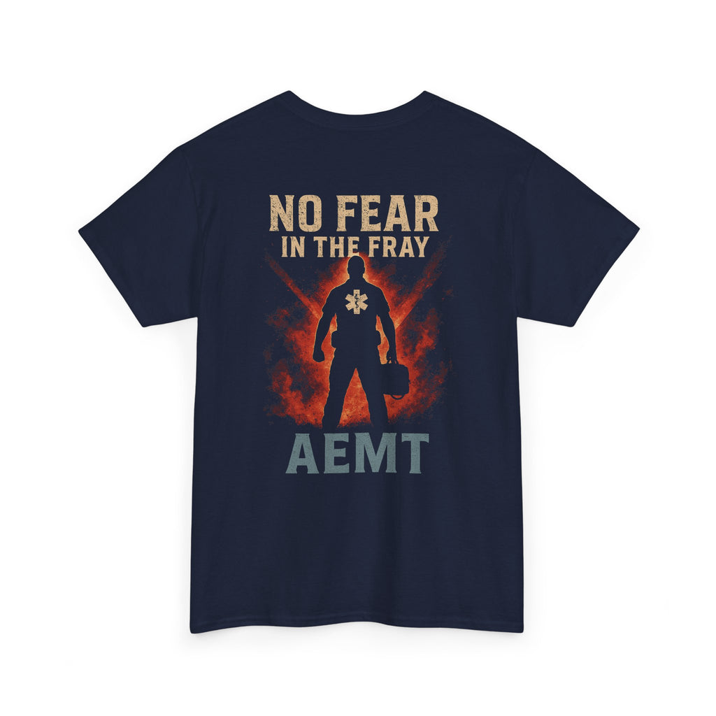 No Fear Heavy Cotton Tee for First Responders, Unisex T-Shirt, Emergency Medical Tee, Gift for EMTs, Casual Everyday Wear