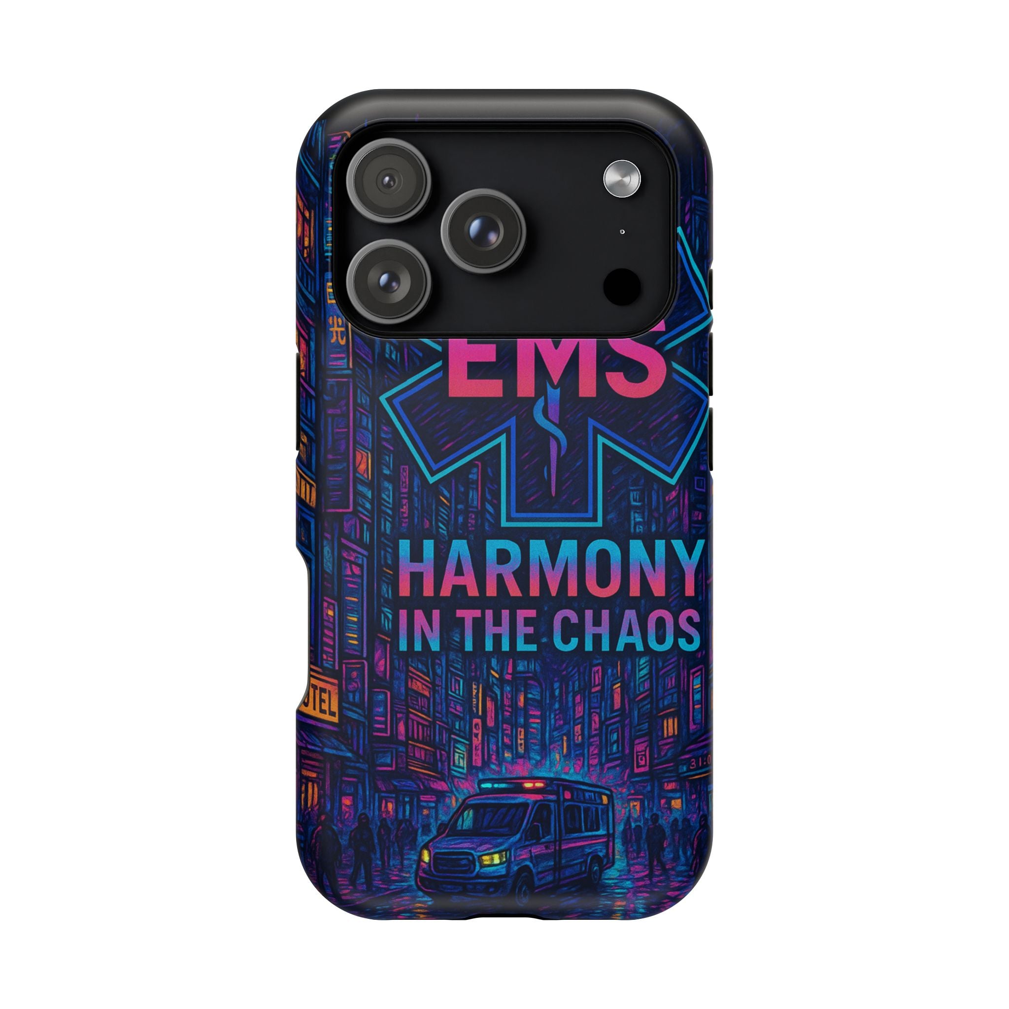 EMS Harmony in the Chaos Impact-Resistant Phone Case, Emergency Services Gift, Durable Phone Cover, Medic Accessories, EMT Merchandise