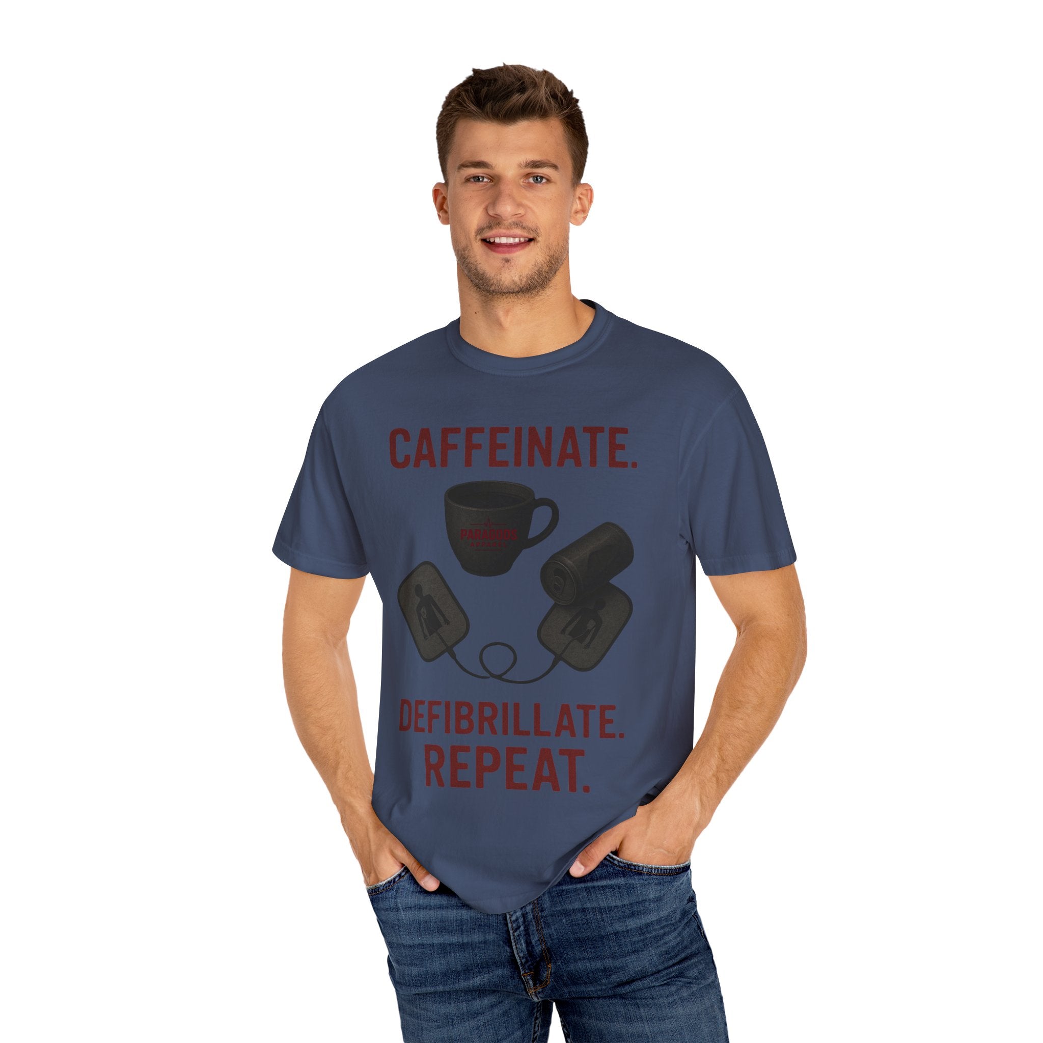 EMS Caffeinate Defibrillate Repeat Unisex T-shirt