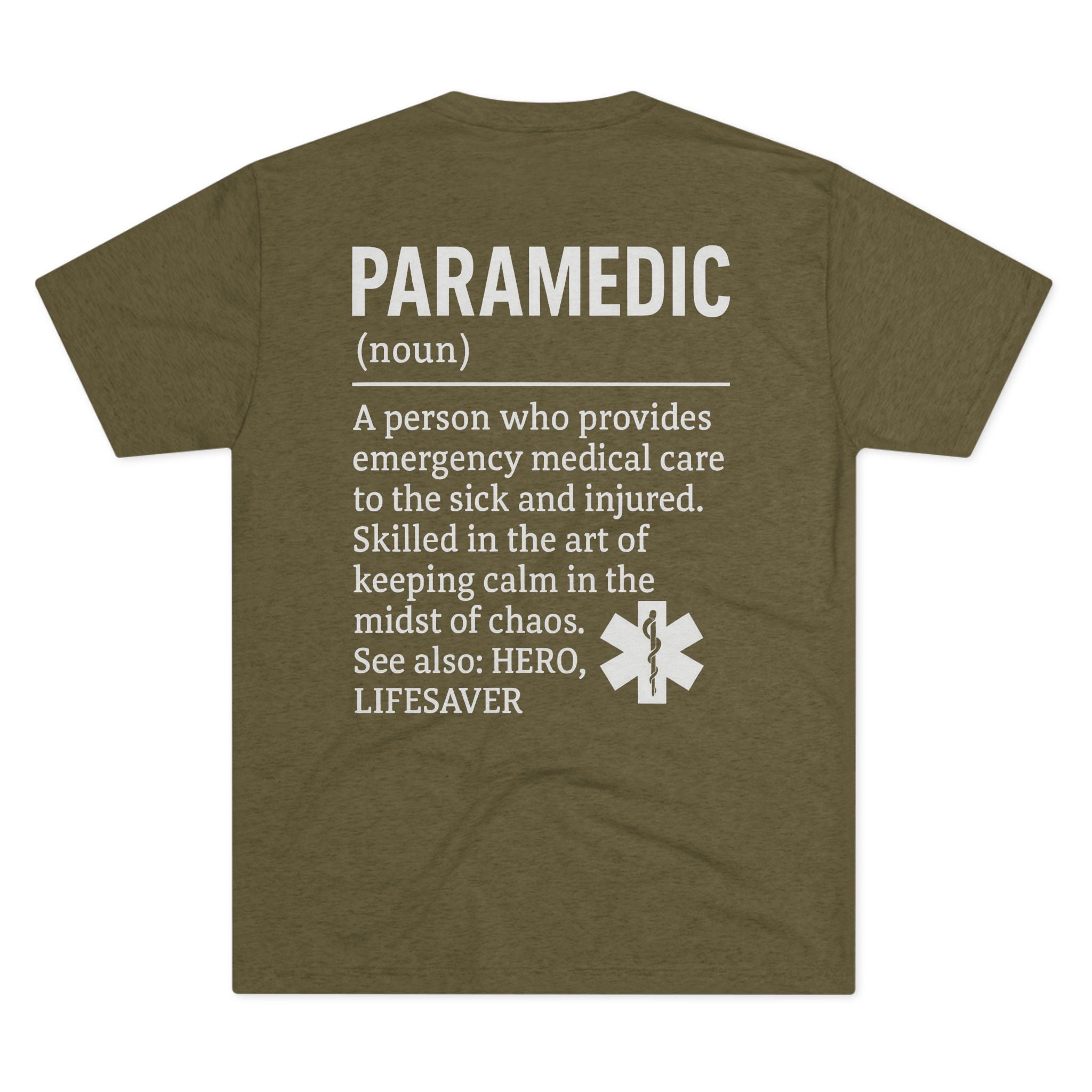 Unisex Paramedic Tribute Crew Tee | Emergency Medical T-Shirt, Hero Apparel, Gift for First Responders, Paramedic Pride, Casual Wear