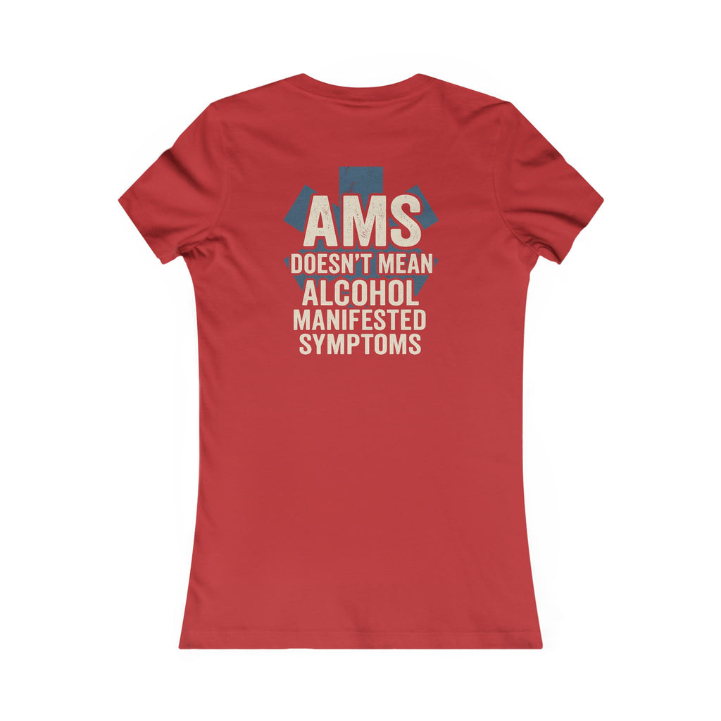 Womens EMS Funny AMS - Quirky Humor Shirt for Creatives, DIY Enthusiasts, Gift for Crafters, Fun Graphic T-Shirt