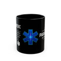 Black Paramedic Mug - Gift for Medics, Coffee Lovers, Emergency Services, Paramedic Appreciation, Blue Star of Life Design