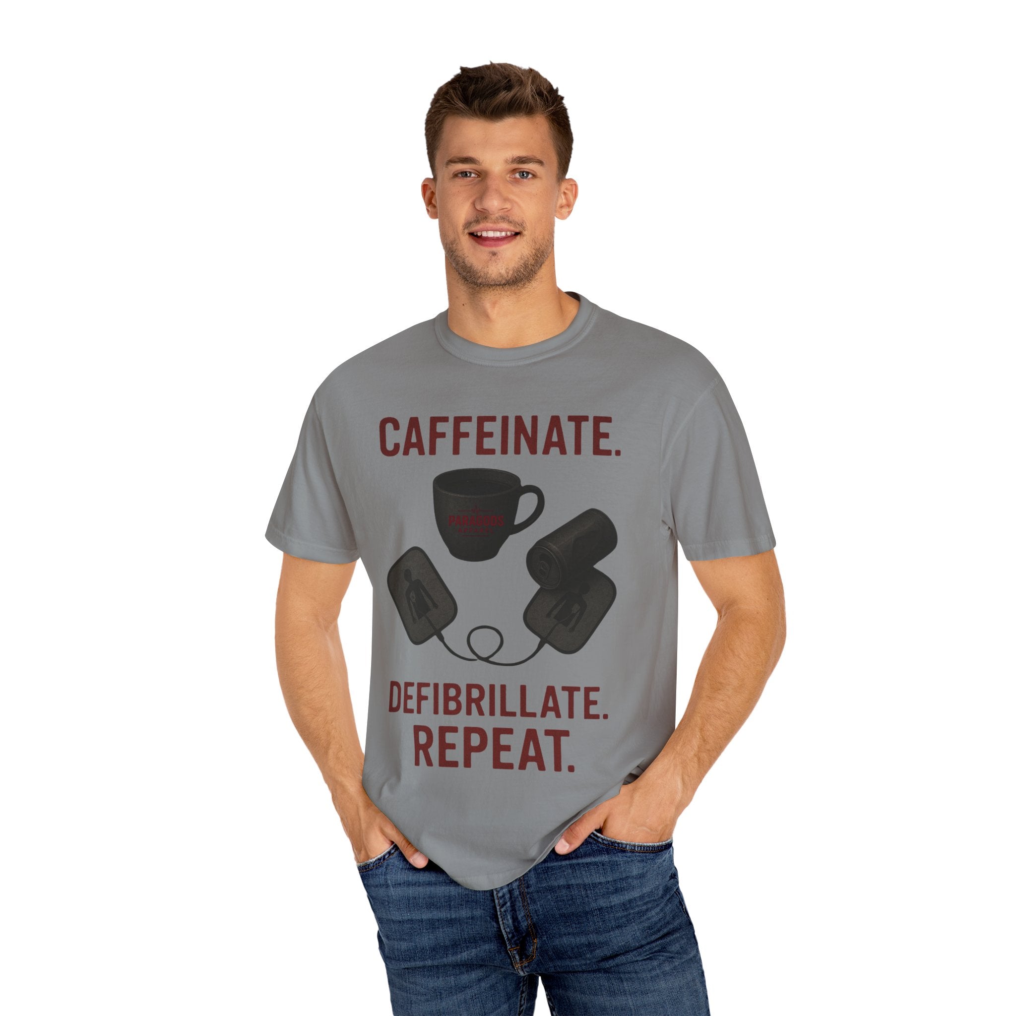 EMS Caffeinate Defibrillate Repeat Unisex T-shirt