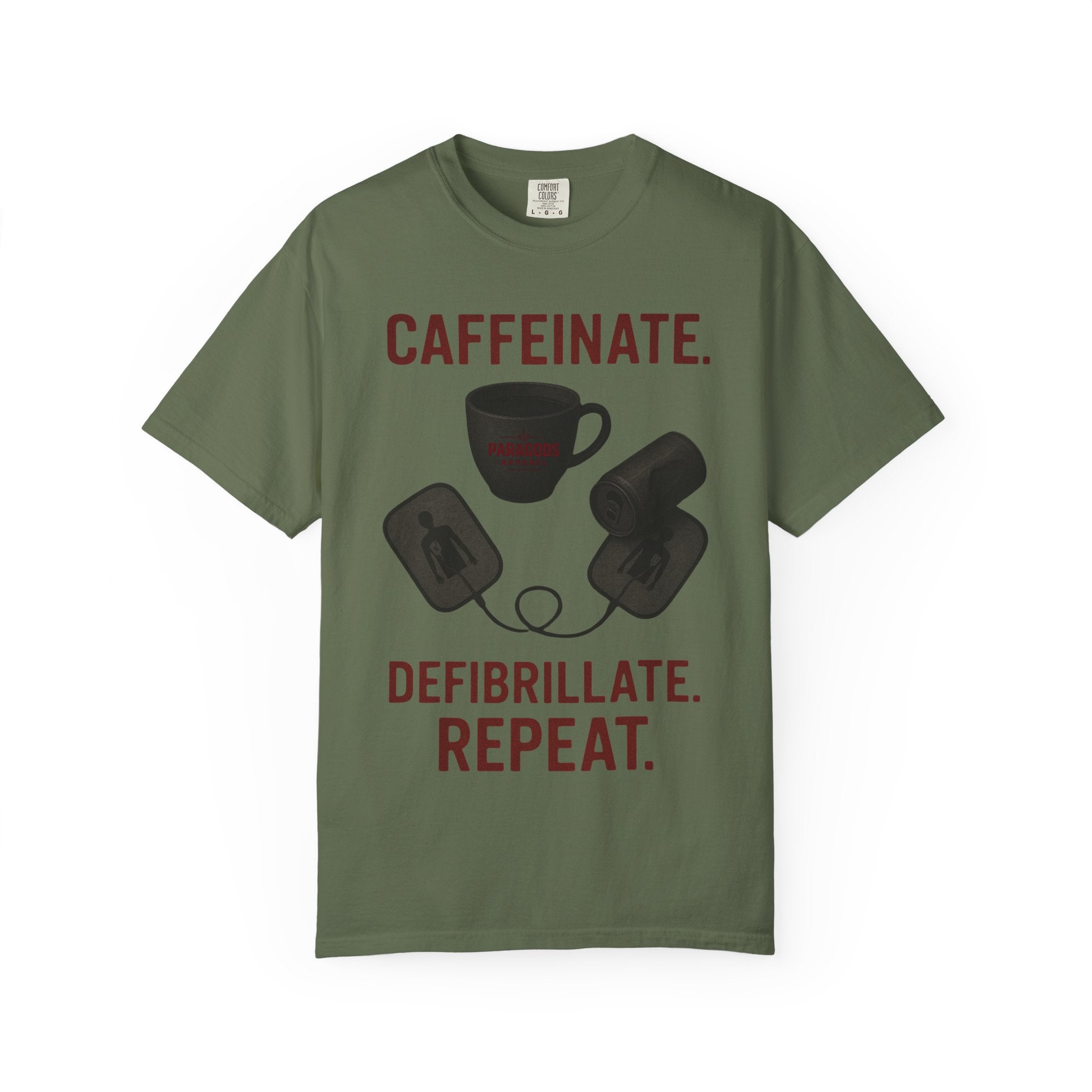 EMS Caffeinate Defibrillate Repeat Unisex T-shirt