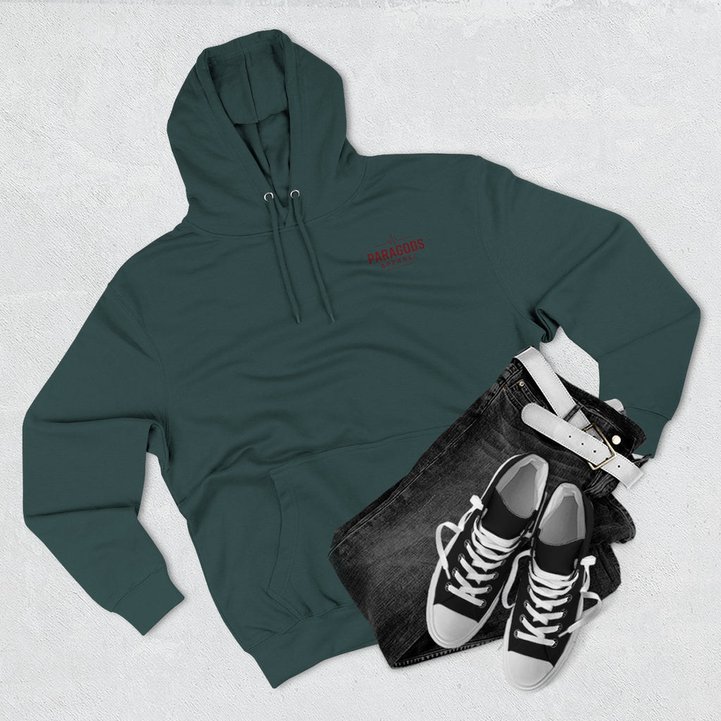 Three-Panel Fleece Hoodie - EMS-CAFFEINATE, DIB, REPEAT Design