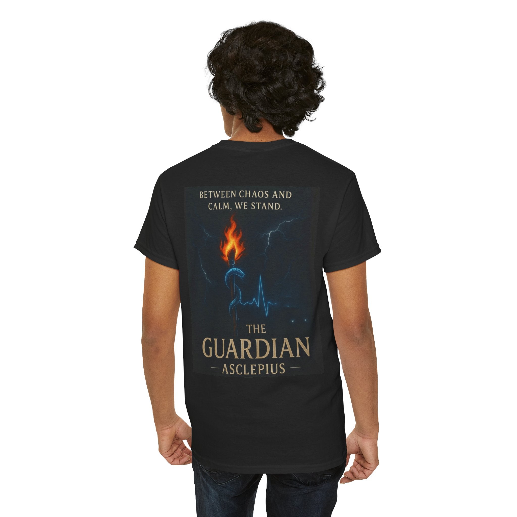 Guardian Asclepius EMS Tribute Unisex Tee, Trendy Graphic T-Shirt, Casual Wear, Unique Gift for Health Professionals, Motivational Shirt