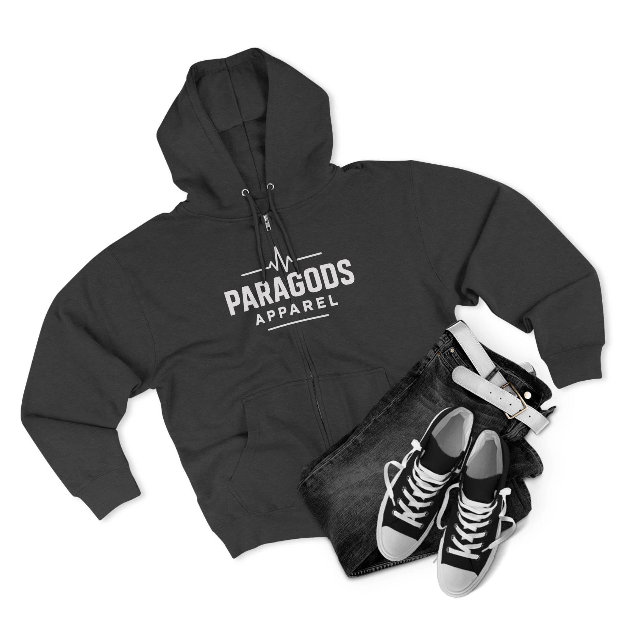 Paragods Logo Zip Hoodie with Unique Design, Casual Wear, Graphic Sweatshirt, Cozy Outerwear, Gift for Her, Gift for Him, Everyday [...]
